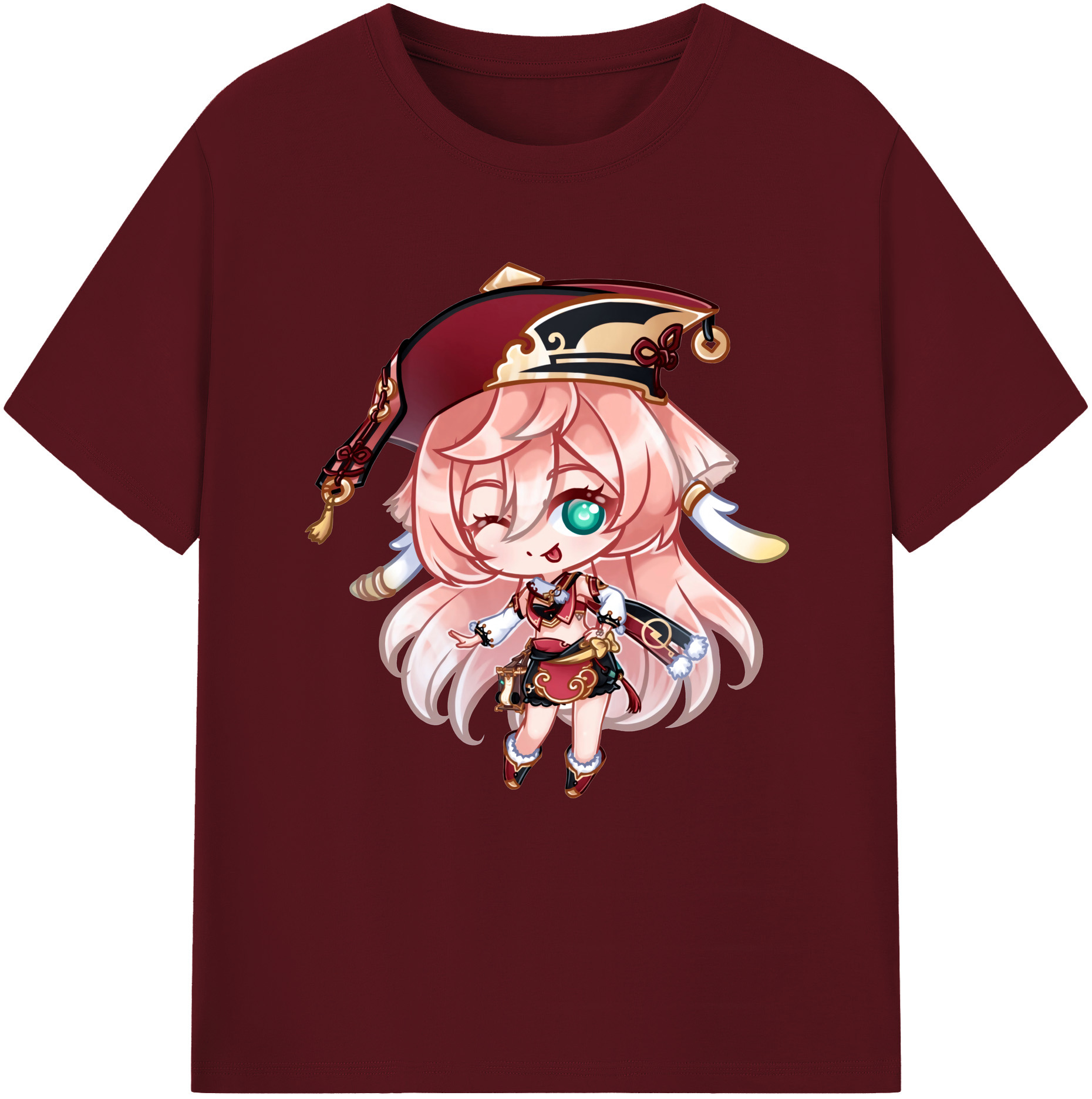 げんし神 ヤンフェイ genshin Yanfei 綿100％半袖Tシャツ（フロントプリント）